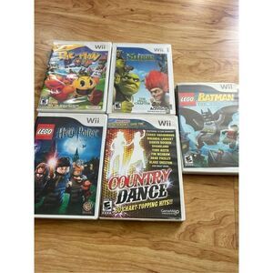 Wii game bundle Harry Potter, Batman just dance shrek